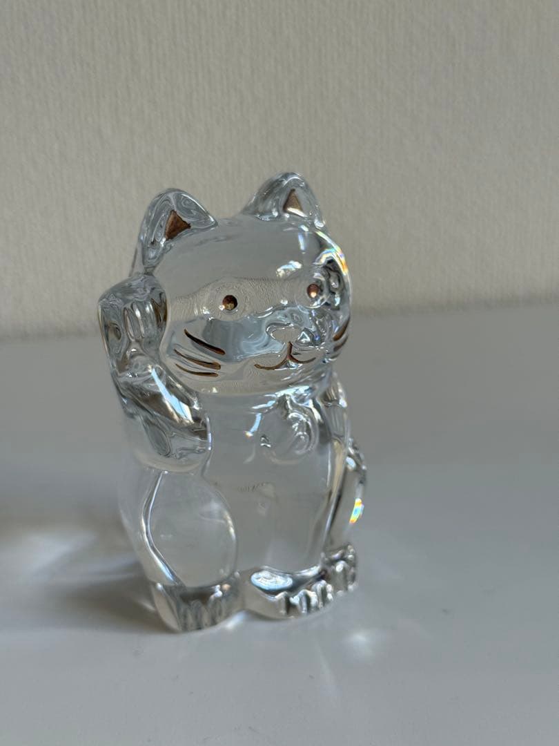 【Baccarat／バカラ】 招き猫 まねき猫 クリスタル
