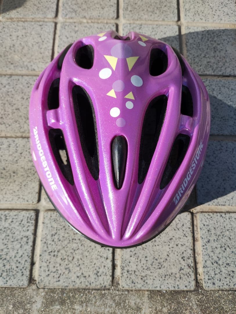 ★Ria★子供用自転車 紫色 カラフル花付き(24インチ)＆ヘルメット付き