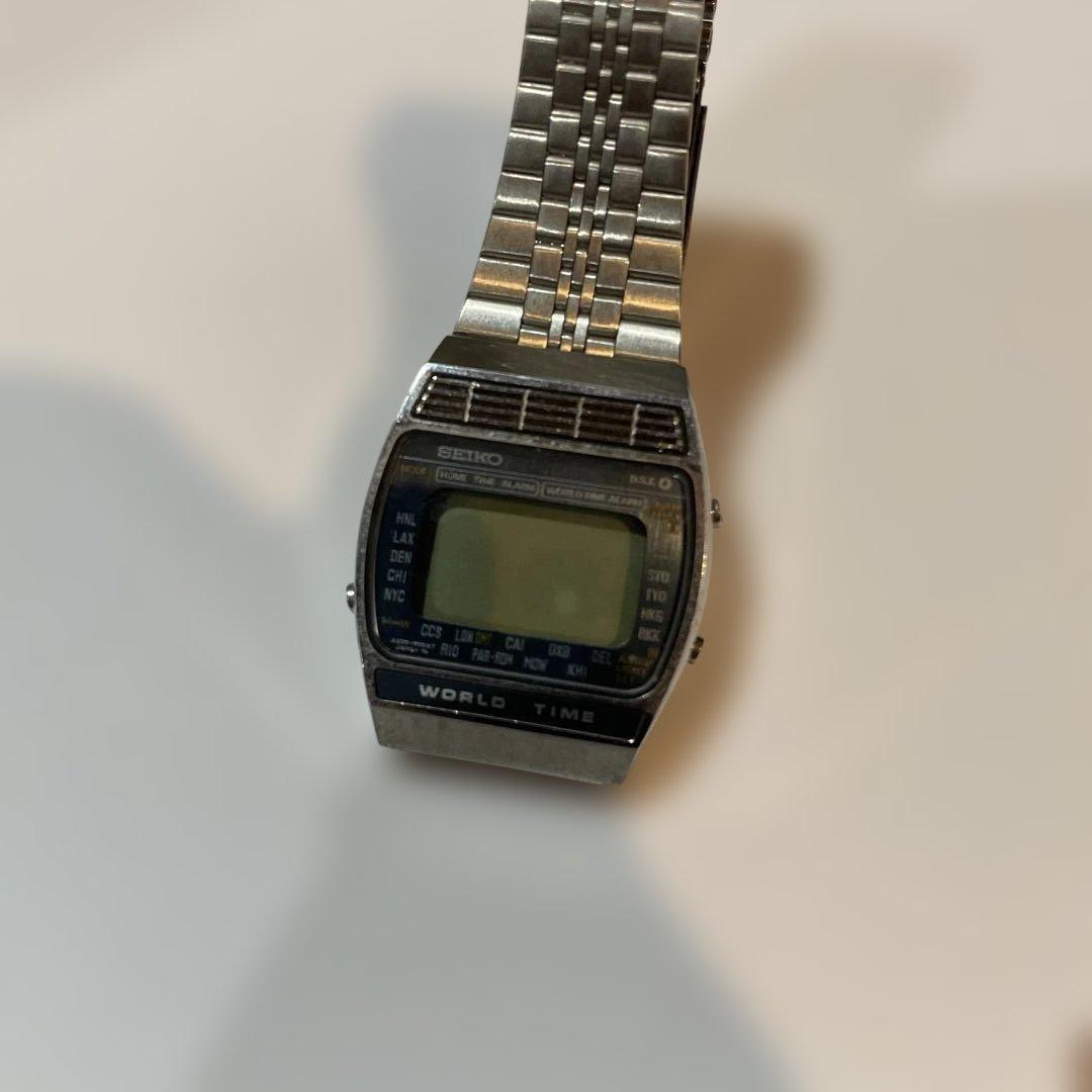 セイコー ワールドタイム A239-5020ゴールドA239-502Aシルバー