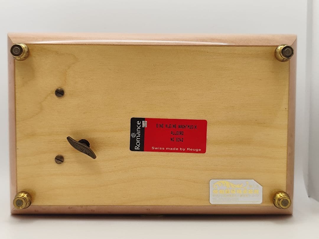 スイス オルゴール REUGE社製 18弁 ジュエリーボックス 木製 象嵌