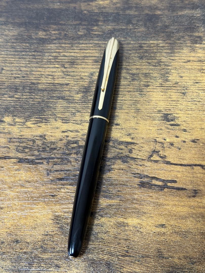 1958年　スーパー500 丸研ぎニブ　14金　M パイロット　万年筆　漆塗