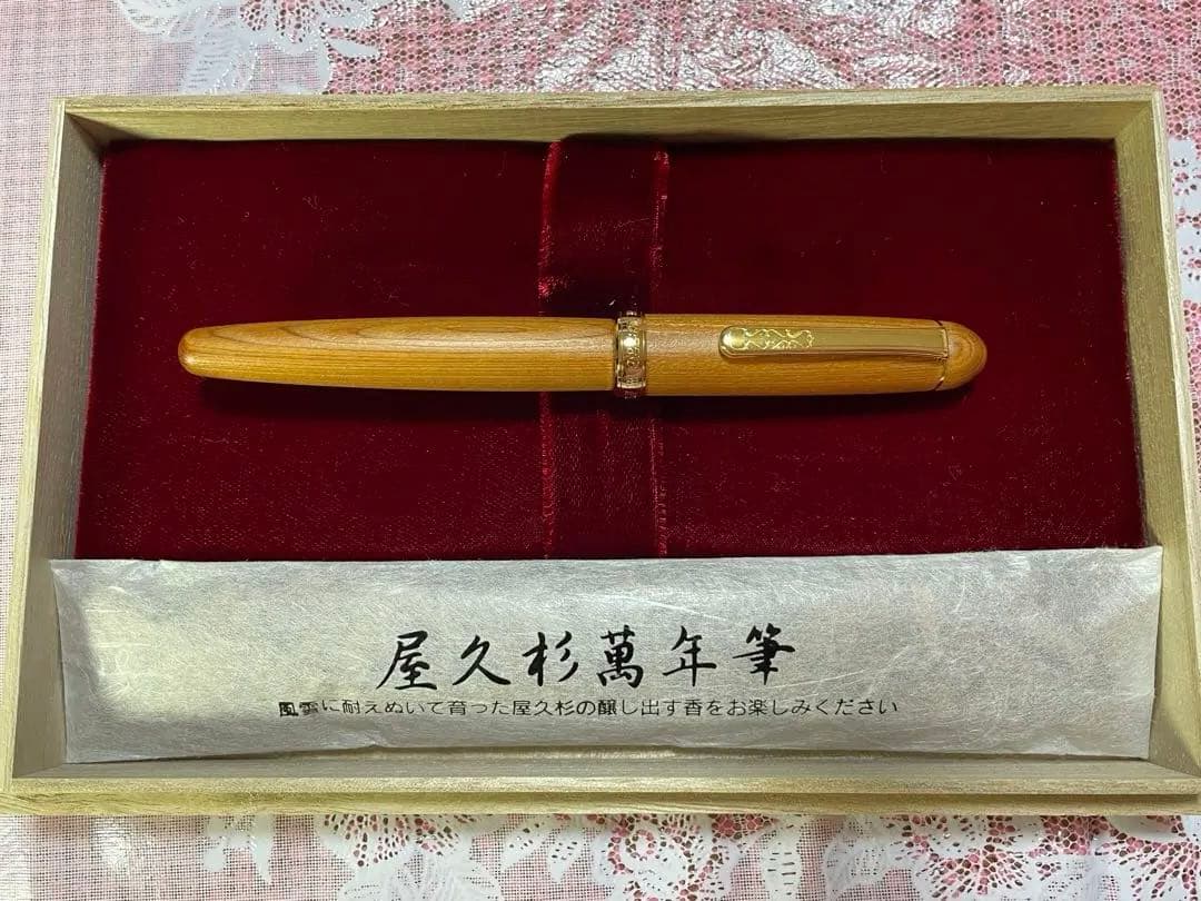 PLATINUM #3776 CENTURY 屋久杉 万年筆 ➕万年筆美文字本