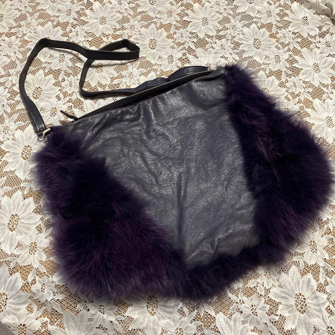 RISA Conte 艶々フォックス特大2wayバッグ イタリー製