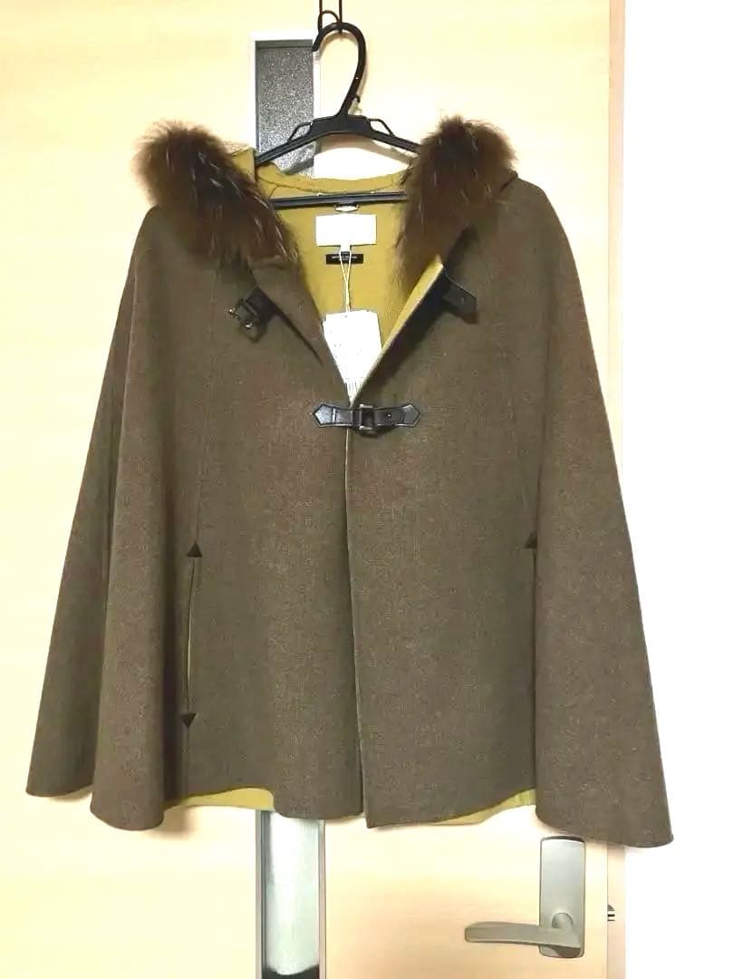 【オンワード樫山 自由区】ポンチョコート♪サイズ38