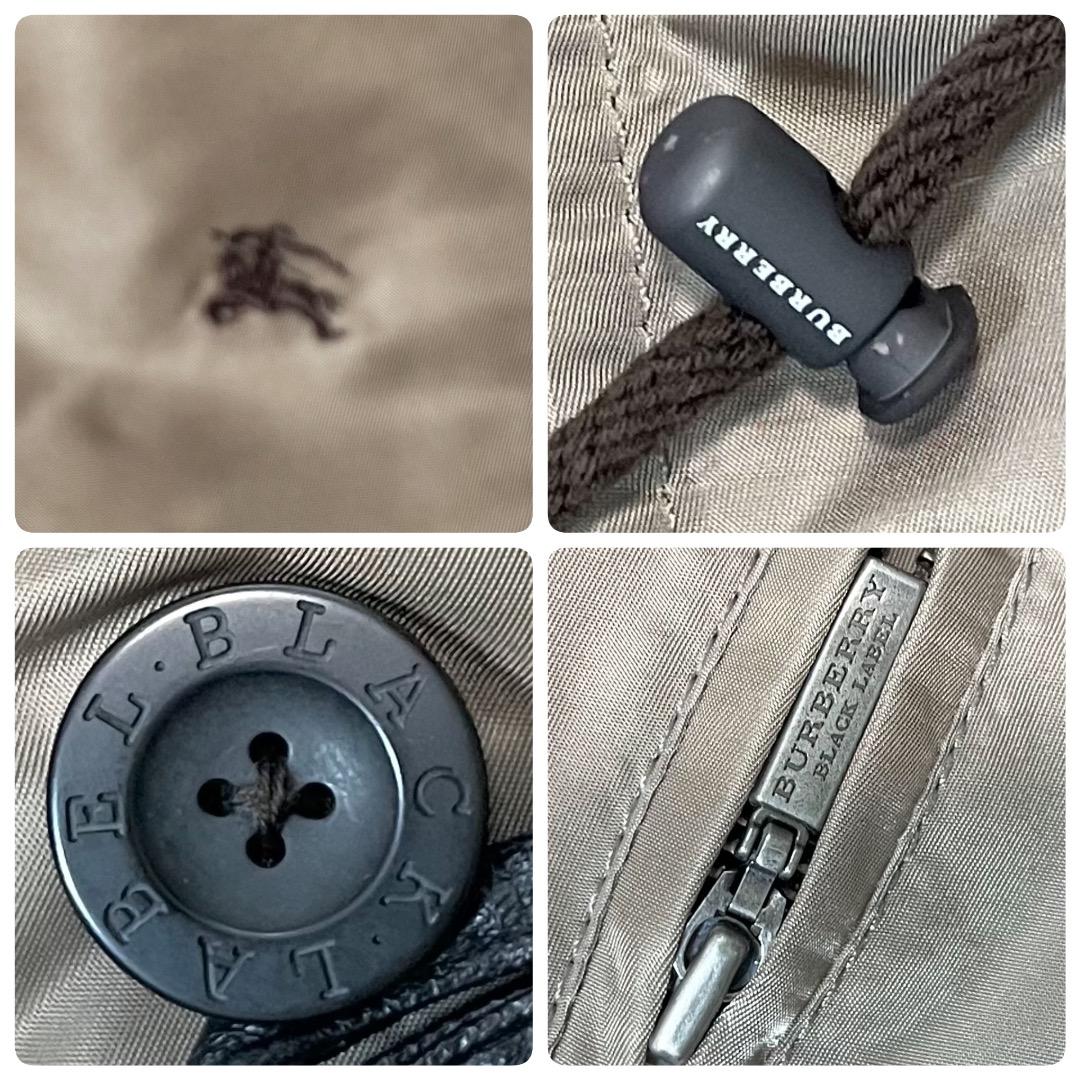 専用！！モッズコート バーバリーブラックレーベル ノバチェック タヌキファー L