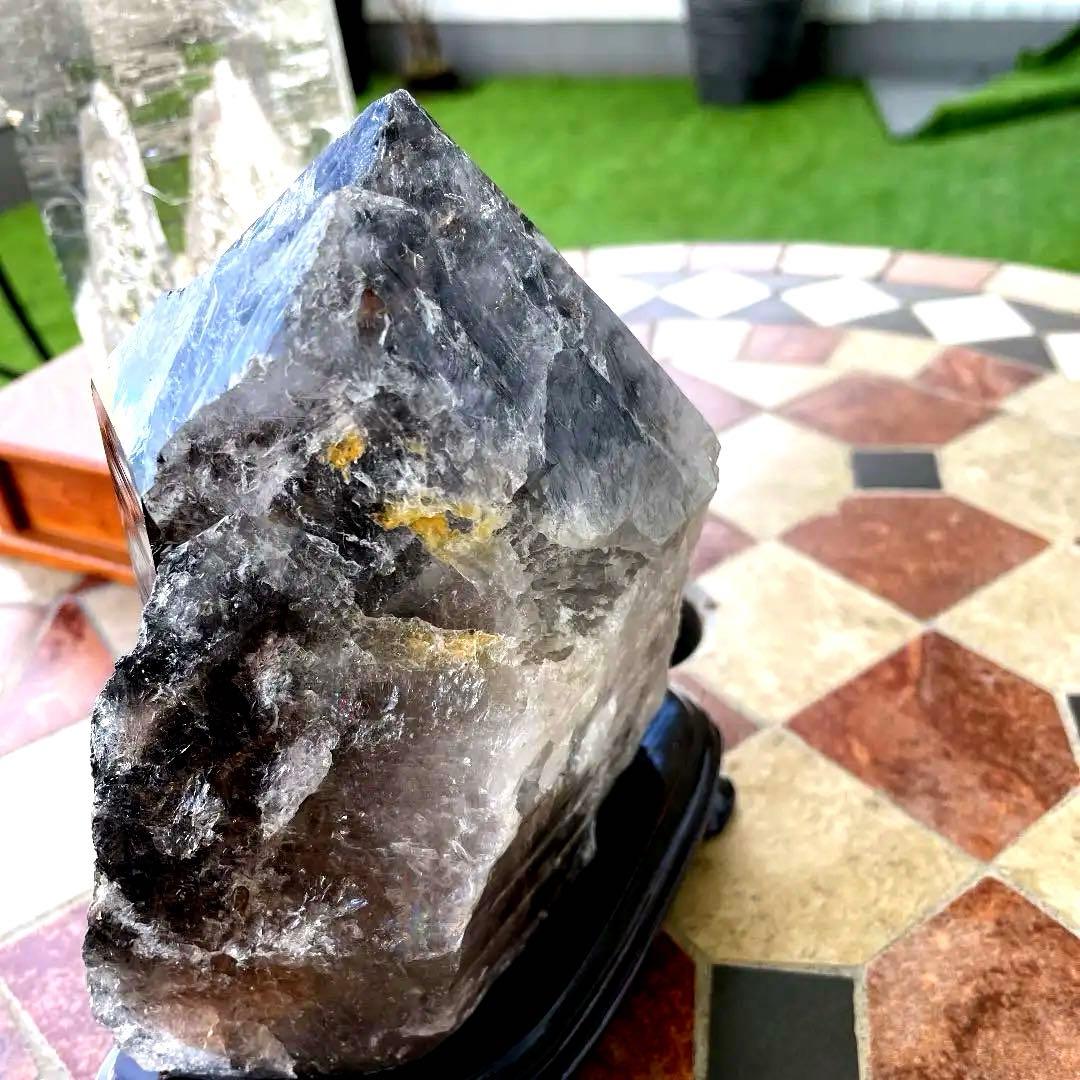 スモーキー　エレスチャル　クォーツ　ポイント　天然石　水晶　原石　パワーストーン