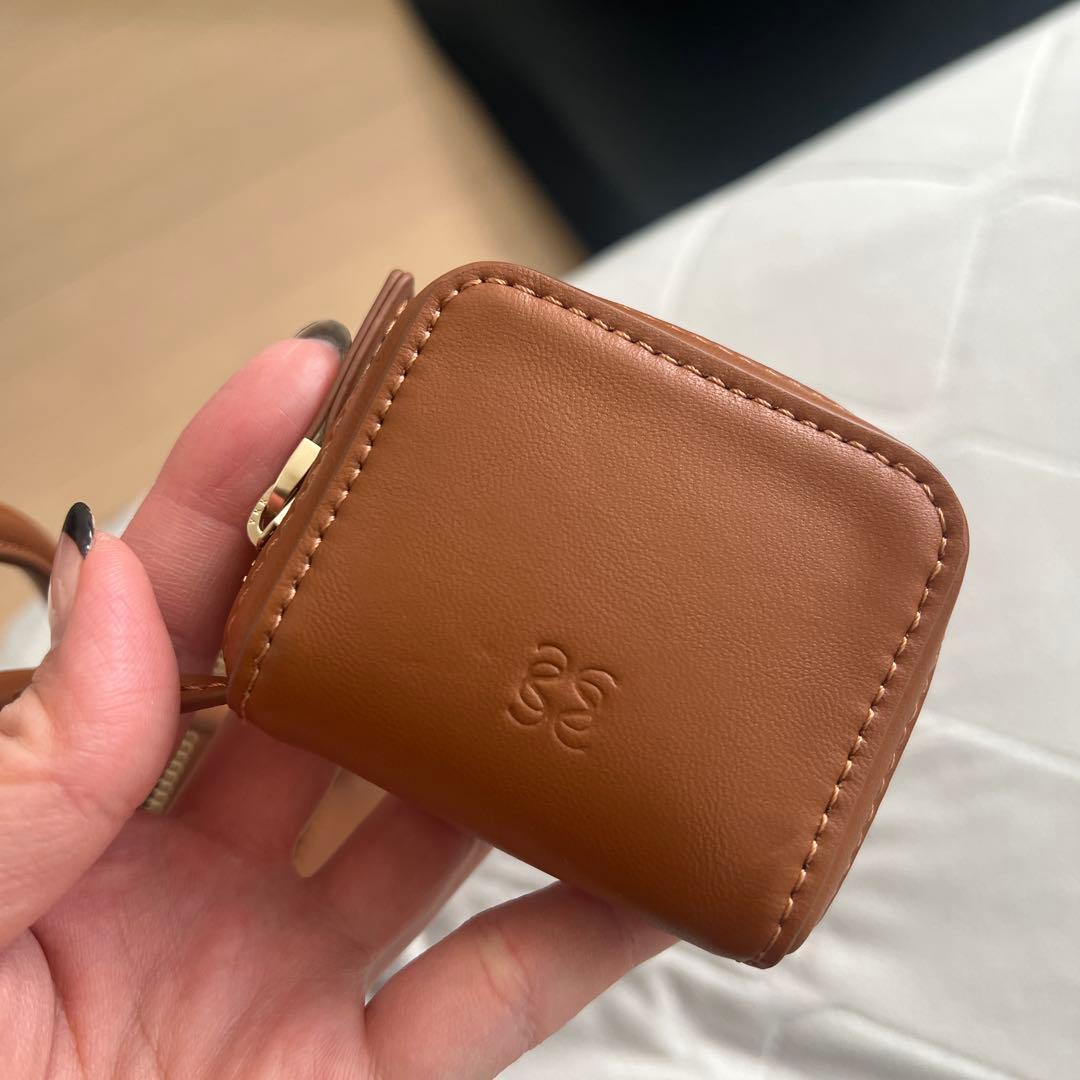 SALON adam et ropeミニポーチ付きスプリットレザーワイドバック