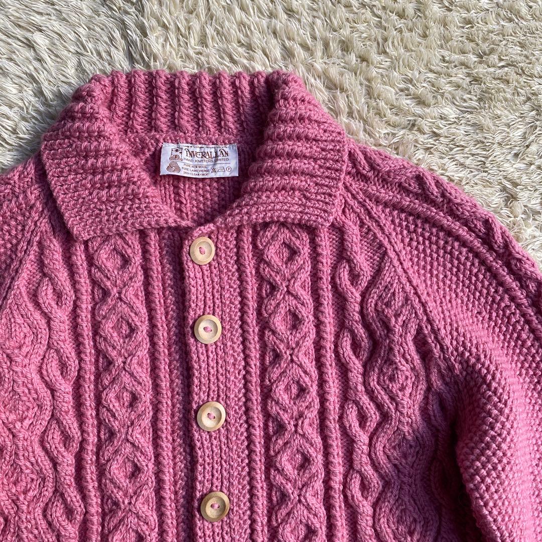 【希少 茶タグ】インバーアラン 3A スコットランド製 pink 40サイズ