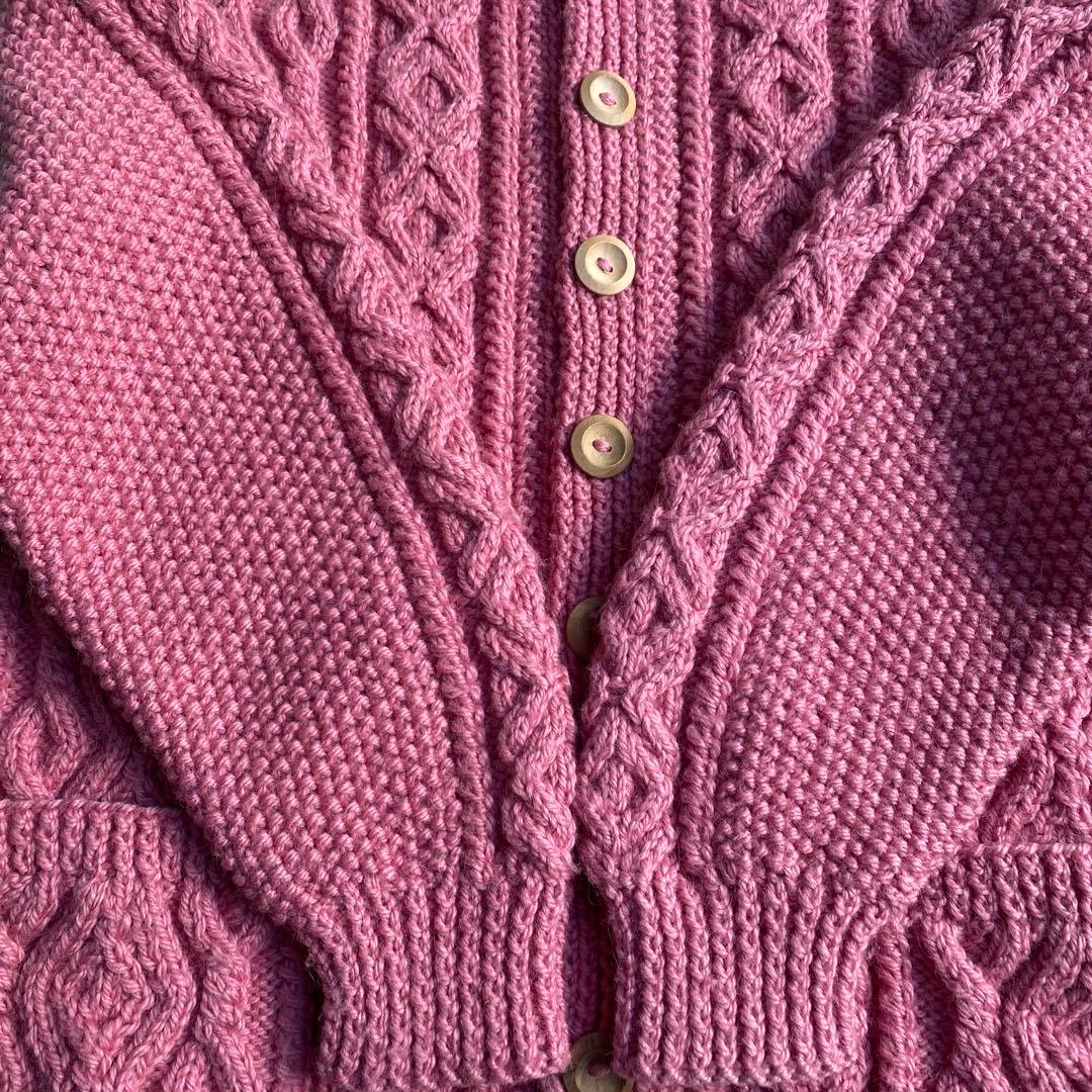 【希少 茶タグ】インバーアラン 3A スコットランド製 pink 40サイズ