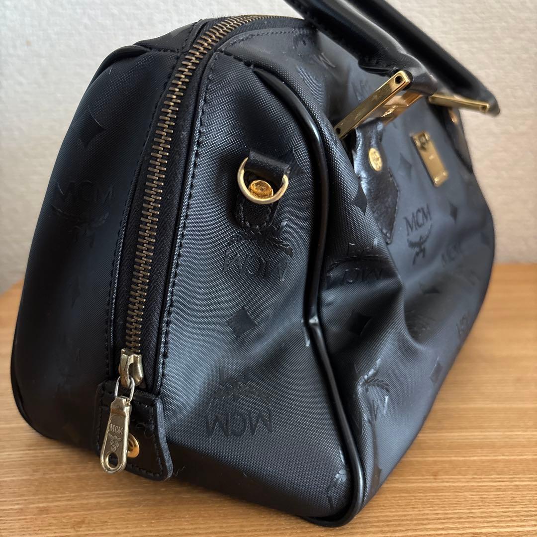 エムシーエム 2way ミニボストン モノグラム ブラック