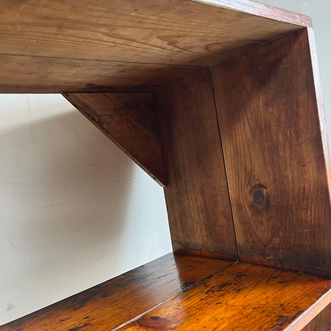 アンティーク オープンラック 棚 シェルフ 昭和レトロ 無垢材 z599