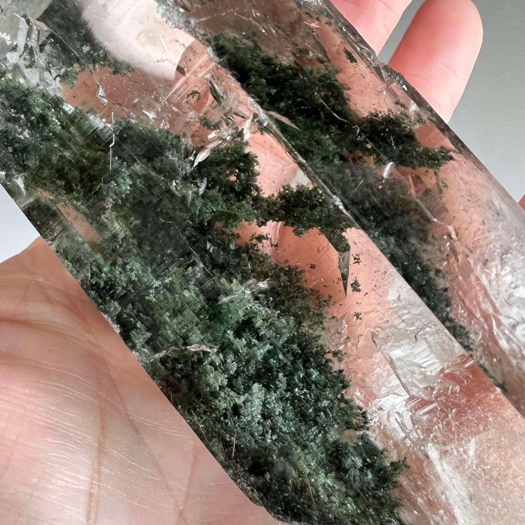 神秘的　透明度やばい　マニハール産　クローライトクリスタル　水晶　カテドラル付
