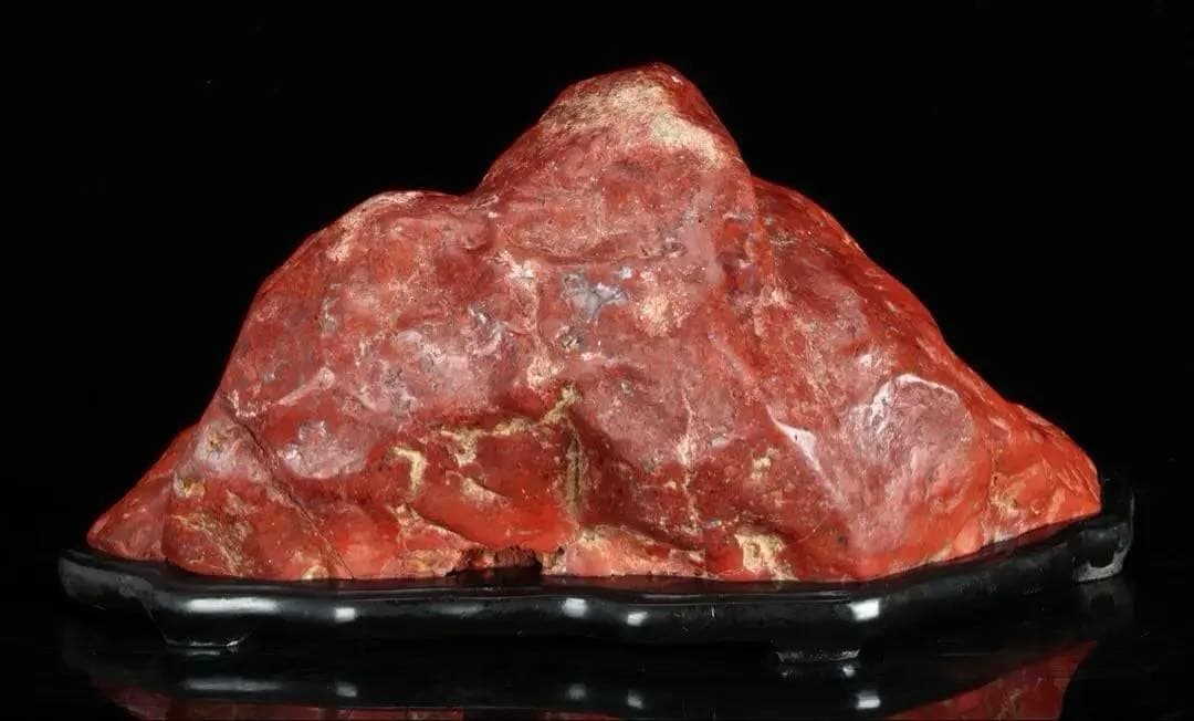 佐渡 赤玉石 赤石 碧玉 鑑賞石 8.7kg 台座付 自然石 ジャスパー 水石