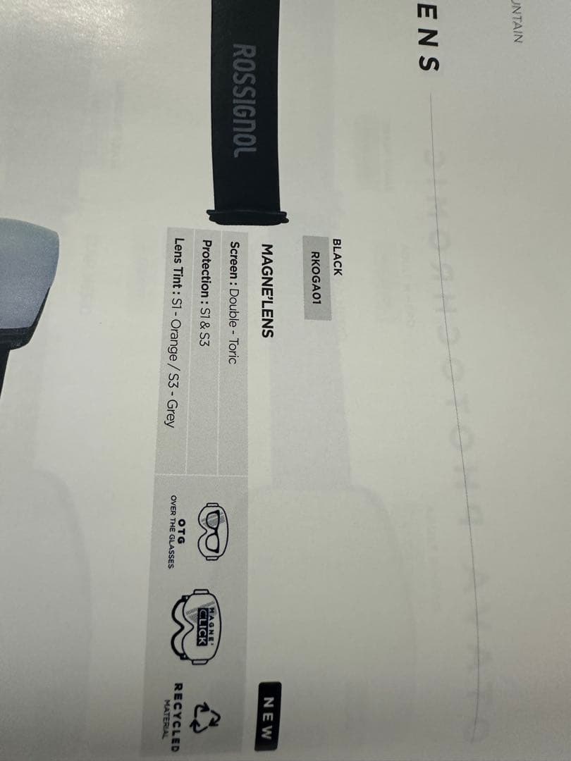 ROSSIGNOL RKOGA01 2026 スキーゴーグル　未使用