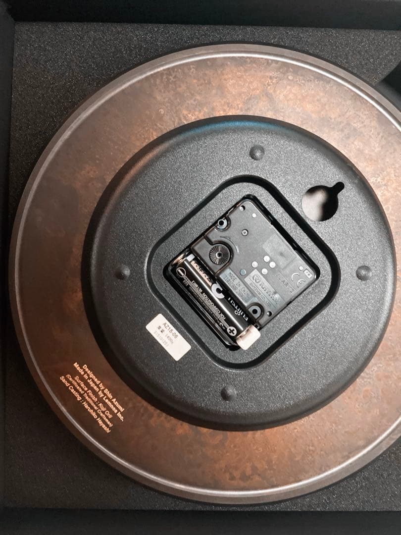 レムノス Lemnos Quaint クエィント 掛け時計 真鍮 斑紋黒染色