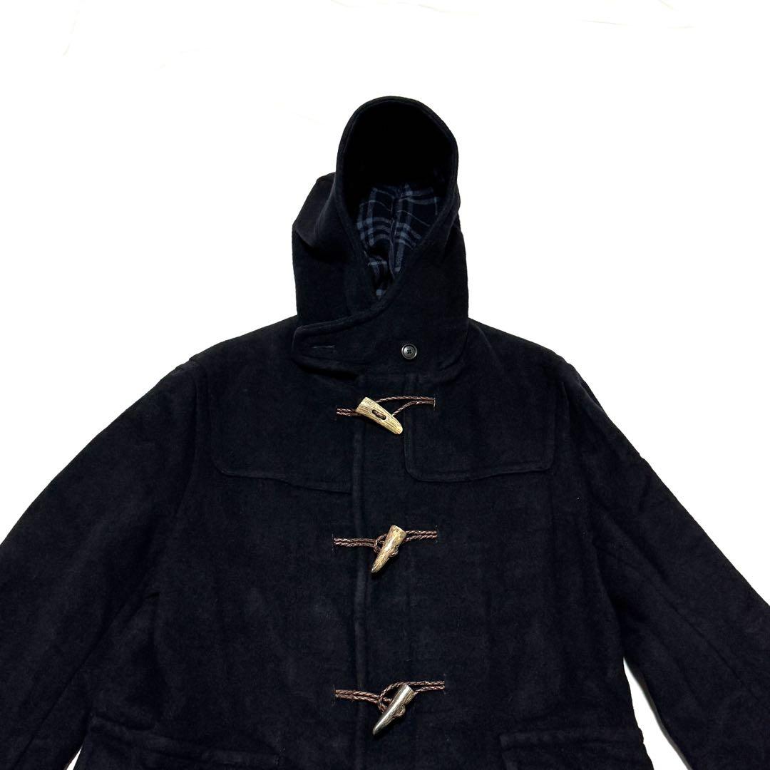 freeさん専用良品 バーバリー 羊毛カシミヤ ダッフルコート 濃紺 M