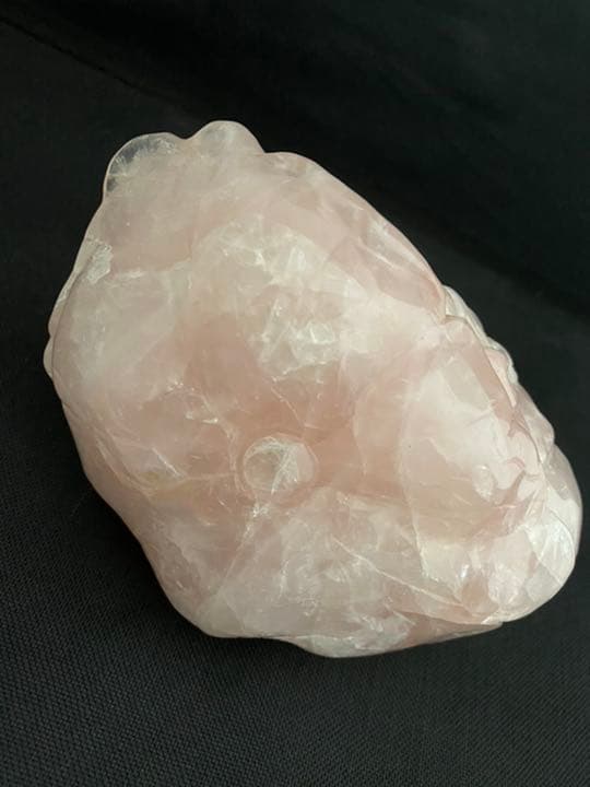 布袋　七福神　ローズクォーツ 紅水晶 置物 開運 金運　風水 骨董　アンティーク