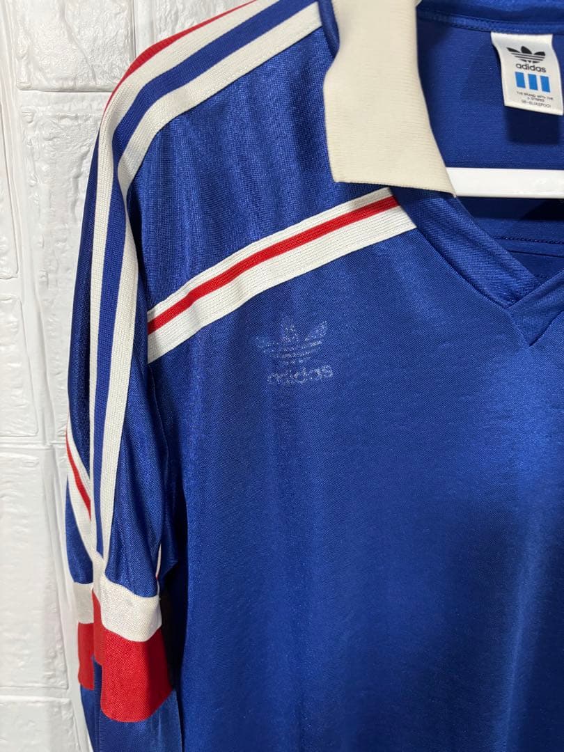 フランス代表　adidas 青 長袖シャツ
