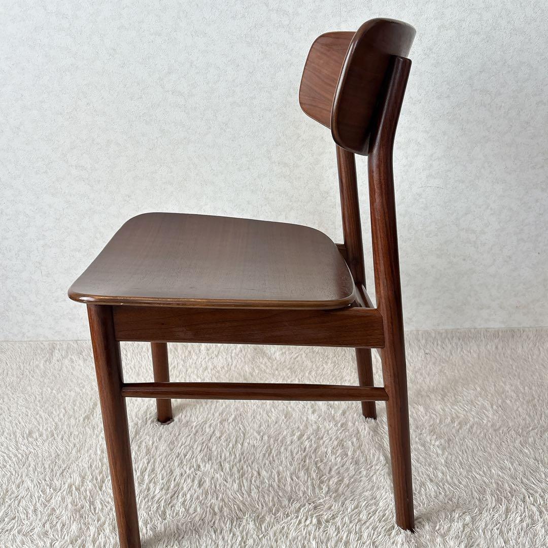 美品】無印良品 MUJI ダイニング ラウンドチェア ウォールナット 北欧風