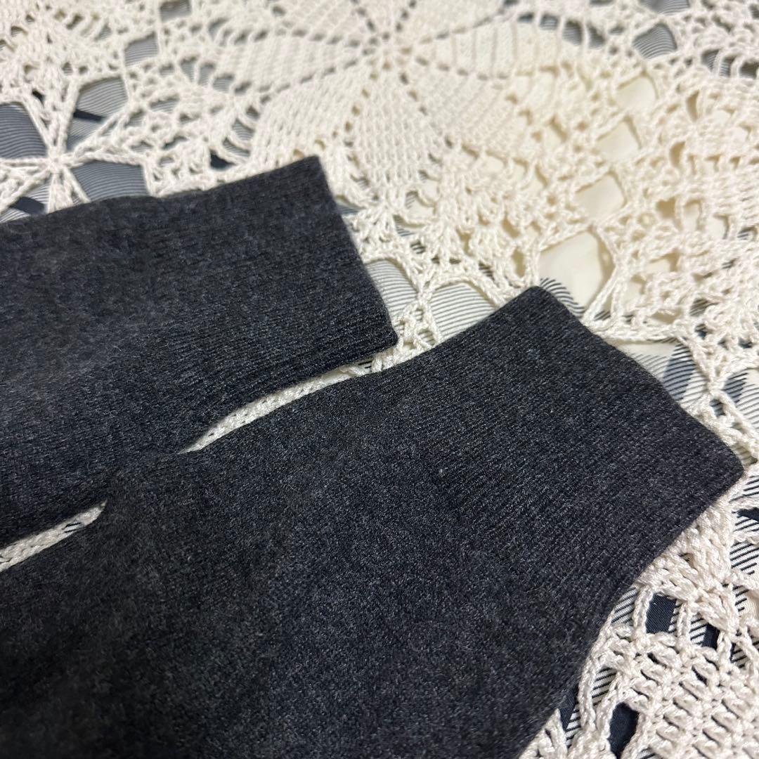 未使用品☆カシミヤ100%☆ゾーイ☆ハーフジップセーター☆グレーブラック