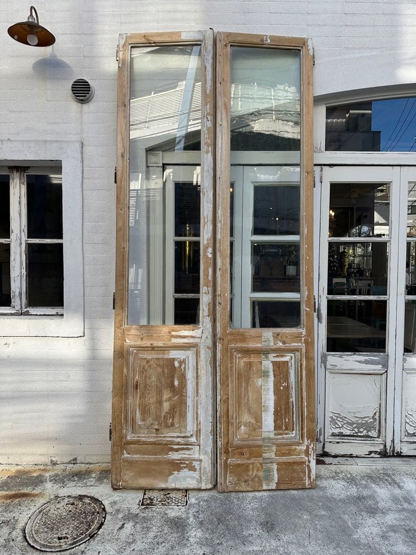 大型アンティーク　ドア2枚set　ヴィンテージ