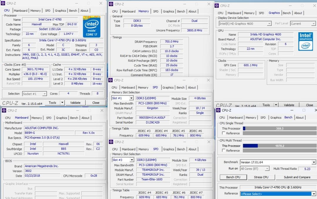 ASUS B85M-G i7-4790CPU 自作スリムデスクトップPC