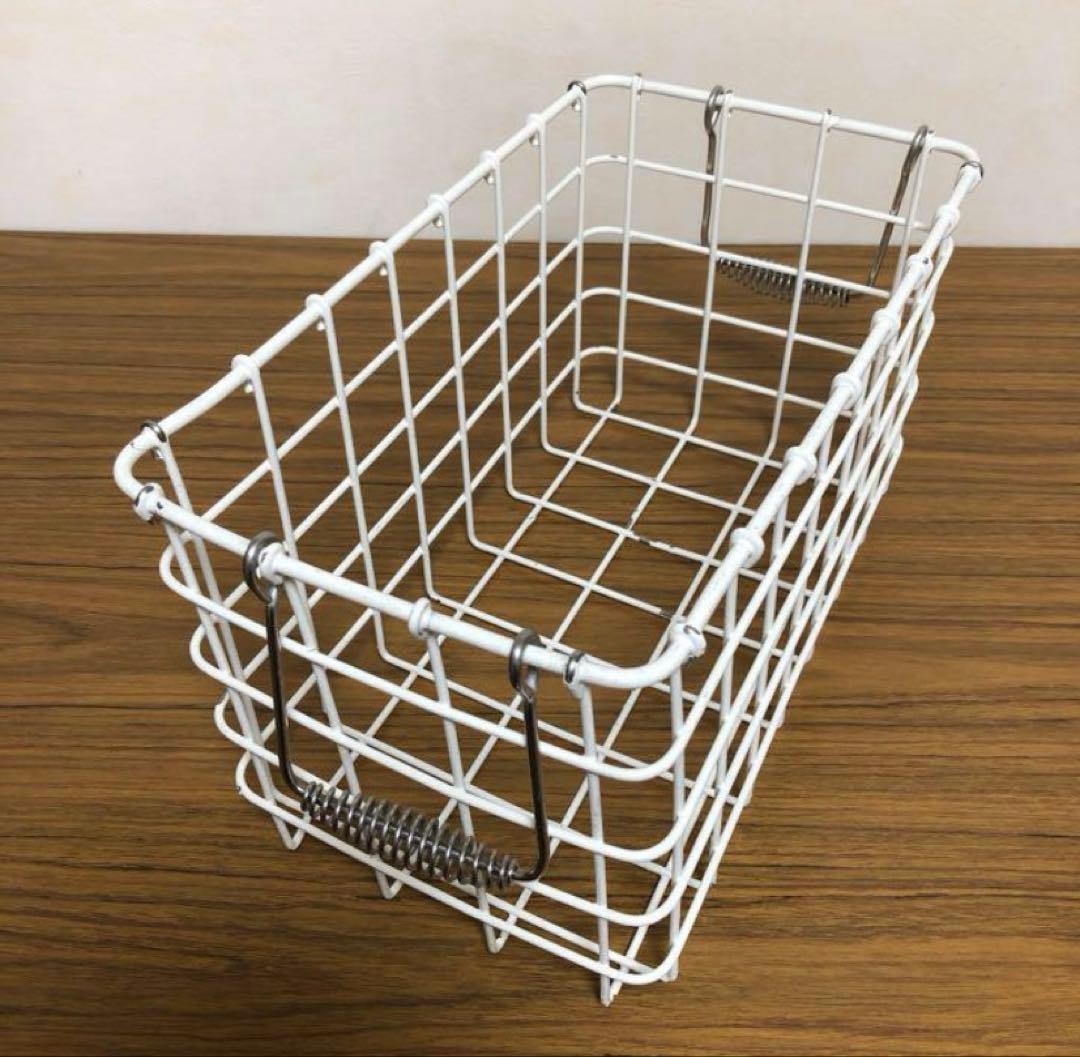 給食カゴ　4個セット　ホワイトワイヤー　収納　整理整頓　無印良品