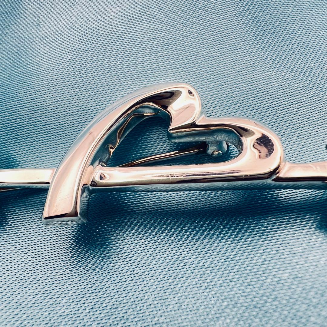 美品　ティファニー　ラビングハート　アロー　シルバー　ブローチ