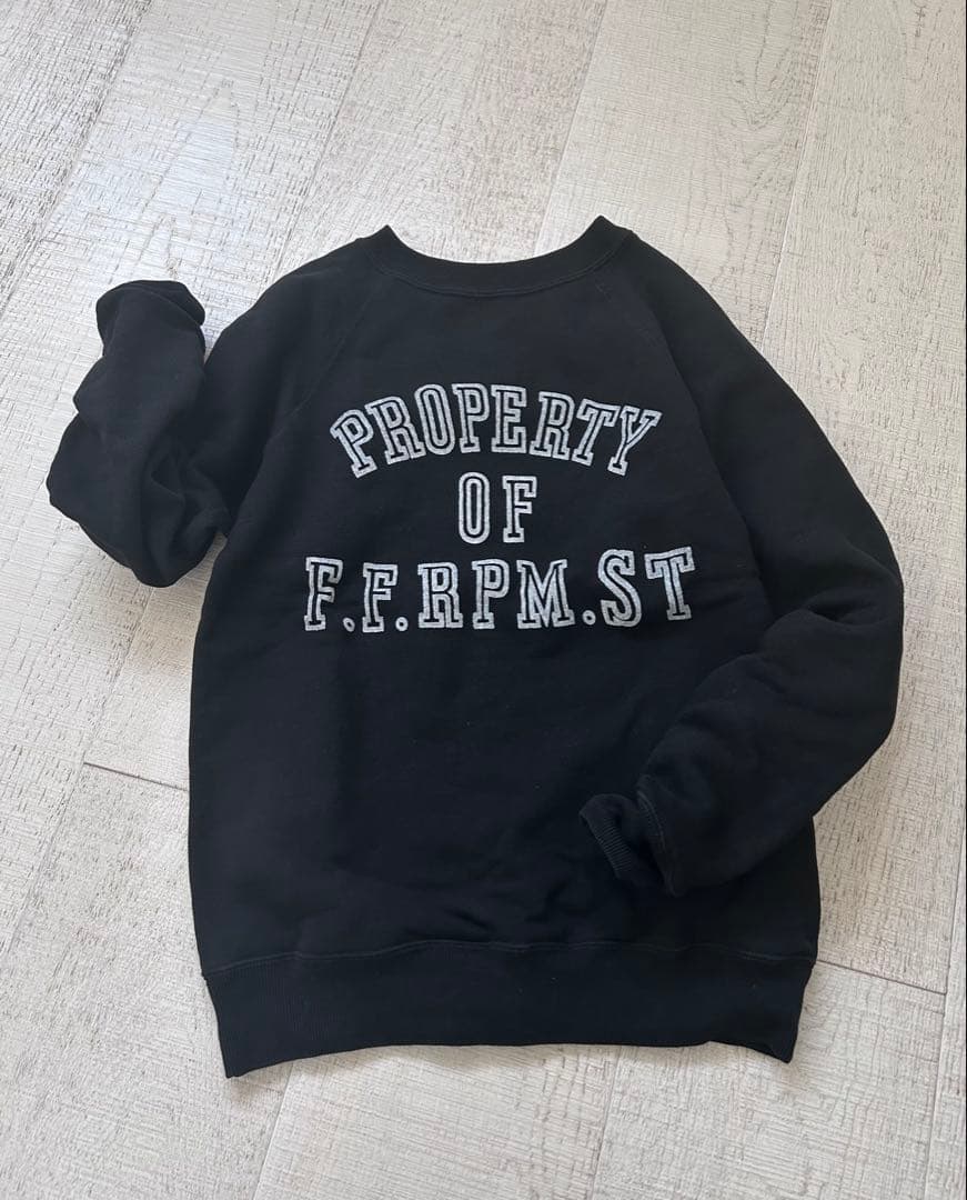 45R 美品！プロパティロゴプリント裏毛の908スウェット 1 黒
