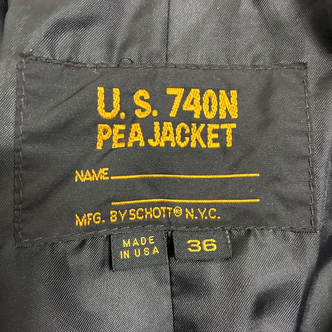 Schott 生産終了モデル 753UST 日本別注 希少　ピーコート 740N