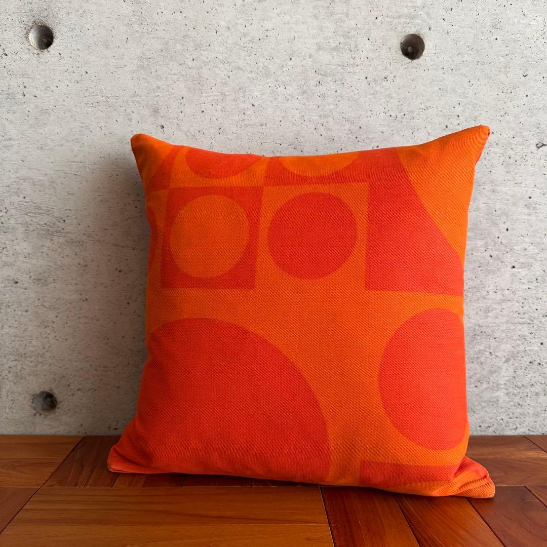 パントン ジオメトリー ファブリック クッションカバー 橙 正規品 Panton