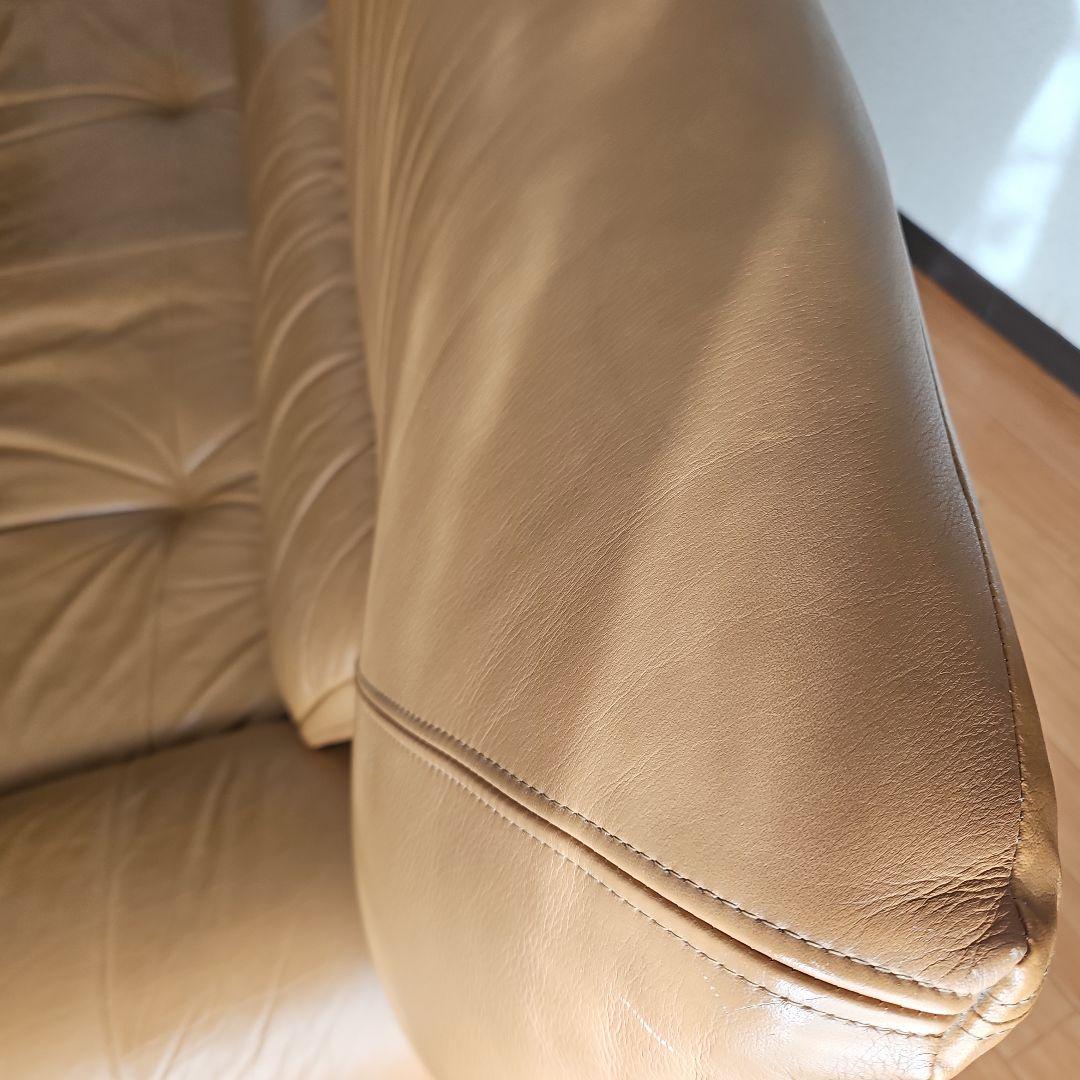 カリモク　Karimoku　レザー　ソファ　3人掛け