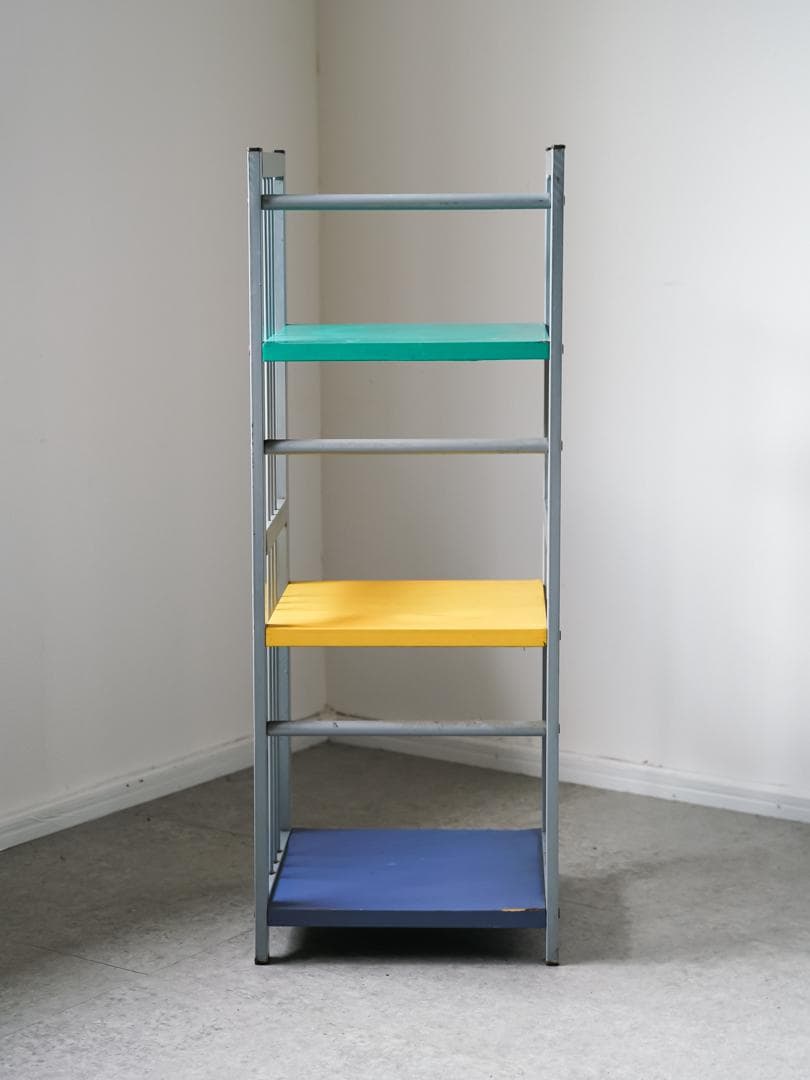 vintage shelf ポストモダン 3段 スチールシェルフ レトロポップ