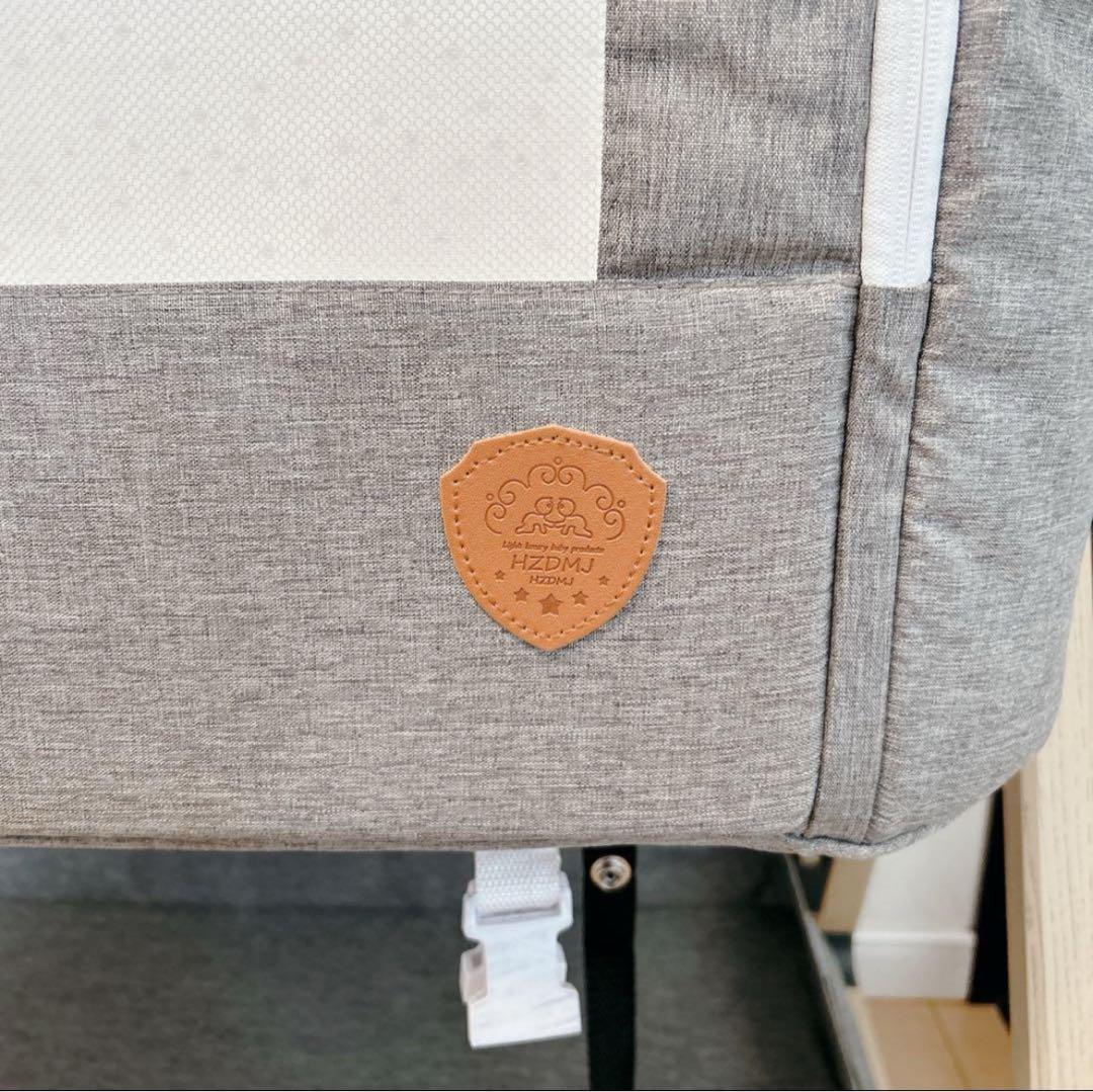 【美品】HZDMJベビーベッド 折りたたみ式 付属品完備 説明書 収納袋付き