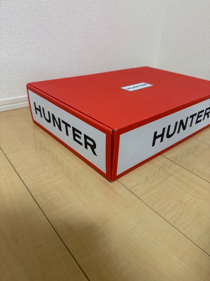 【新品・未使用】HUNTER ブラック 長靴 バックル付き UK6 25cm