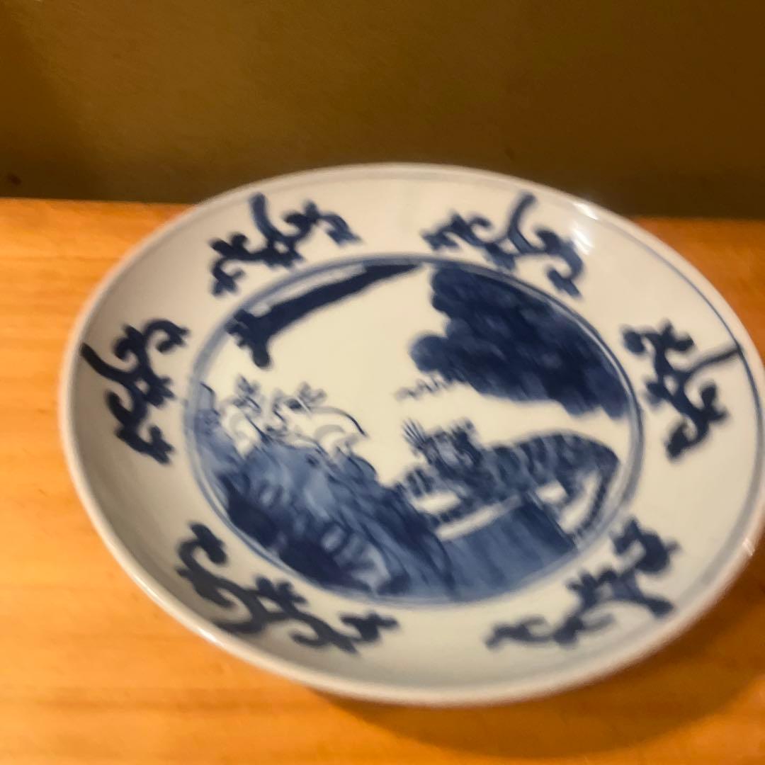 シ*ロ様 村田森　　　染付7寸皿　　5枚