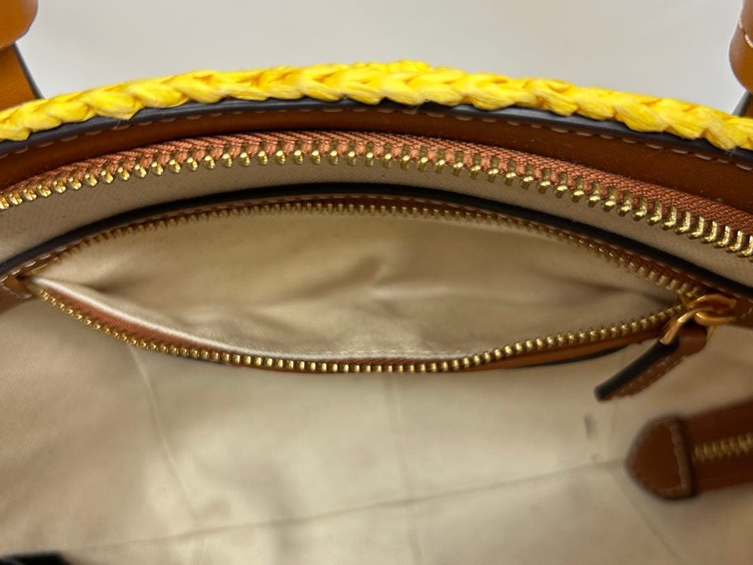 kate spade イエロー レモンドロップ　かごバッグ