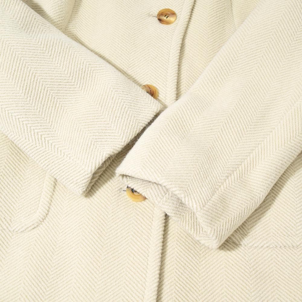 英国老舗 Aquascutum アンゴラ ウール ヘリンボーンパイル コート