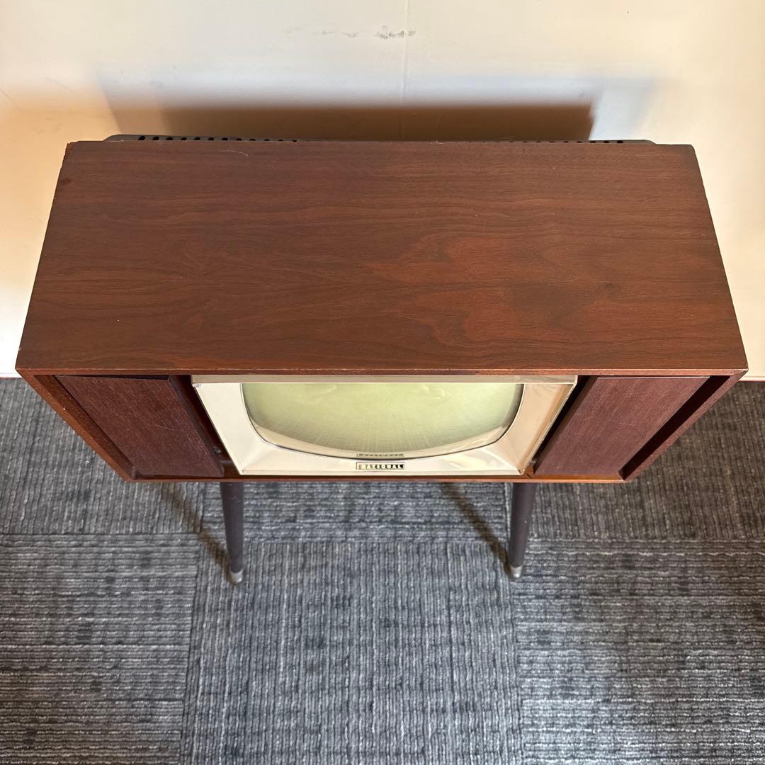 昭和レトロ　真空管　白黒テレビアンテナ付き