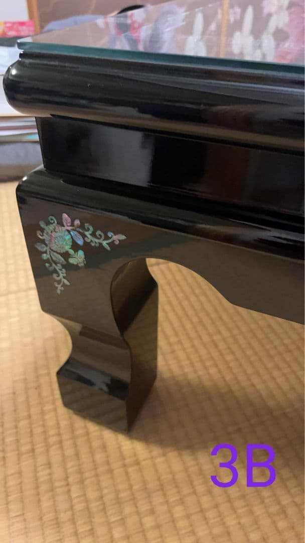 最終価格 高級螺鈿細工テーブル　鳳凰と亀