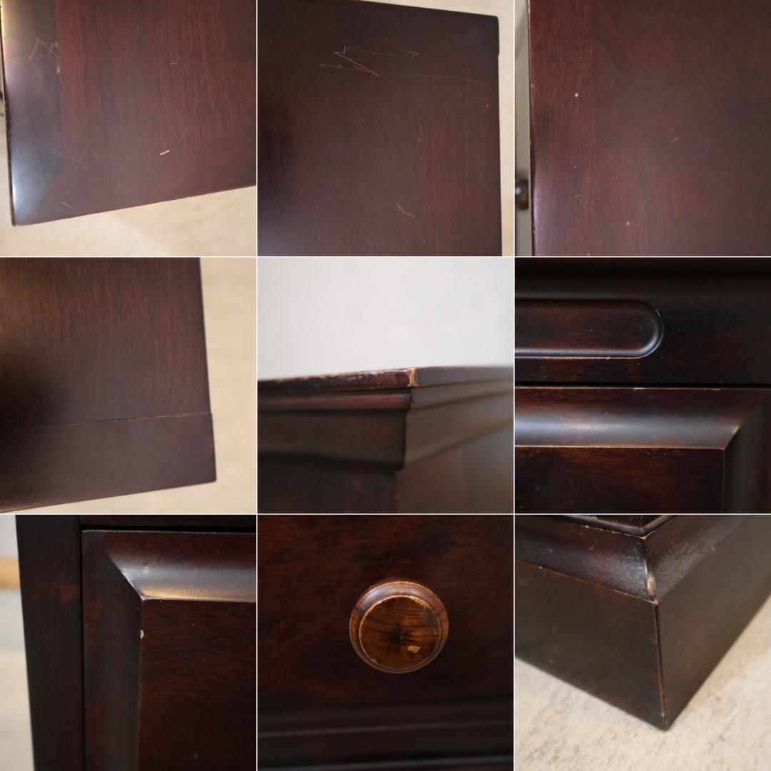 神居民芸 整理箱 樺材 小引き出し 3段・4杯 チェスト 旭川家具 伝統民芸家具