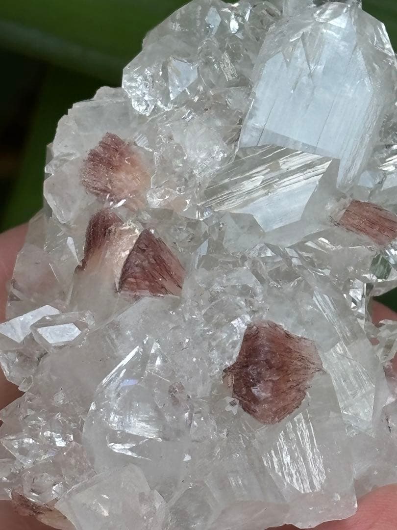 インド産　ダイヤモンドアポフィライト　ヒューランダイト共生　高品質　123g