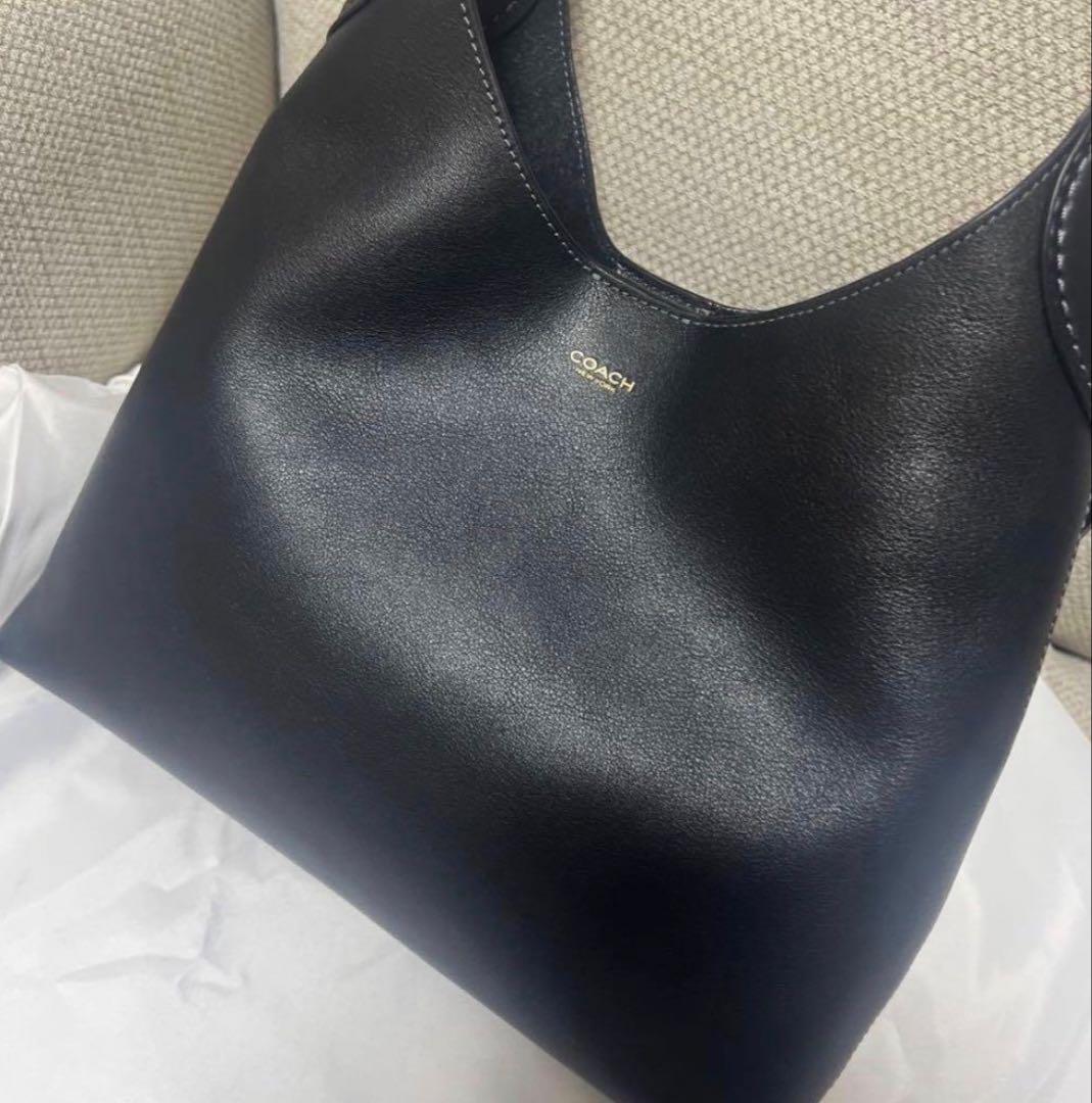 COACH ブルックリン28 ブラックレザー ハンドバッグ