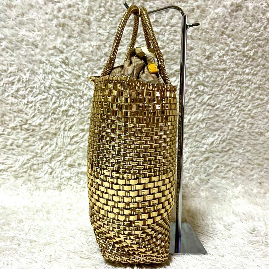 ✨美品✨アンテプリマ イントレッチオ ハンドバッグ ゴールド インナーバッグ