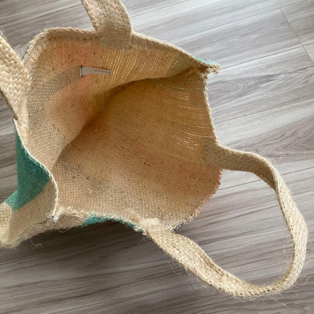 美品　MARNI✨フラワーカフェ カナパ トート　麻