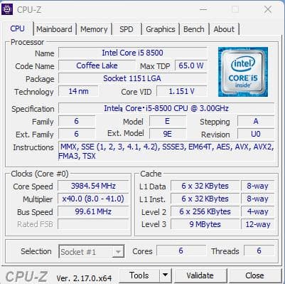 デスクトップPC　i5-8500/SSD 256GB/メモリ32GB