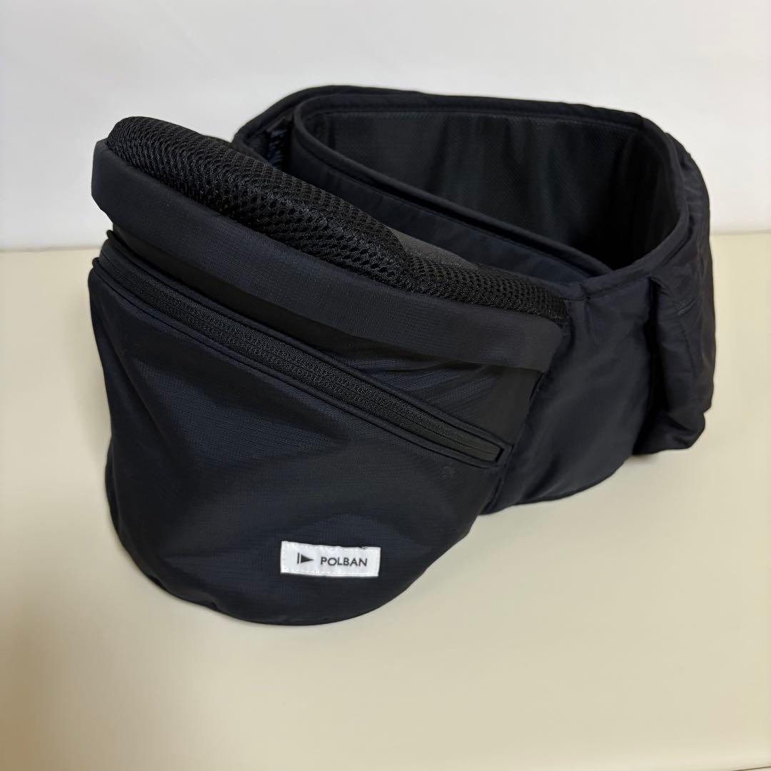 【美品】ポルバンアドバンス ヒップシート シングルショルダー付 ブラック 黒
