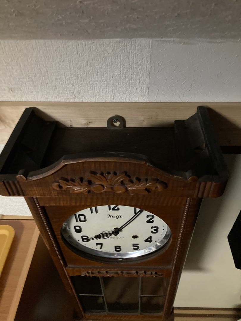 大きなアンティークMeiji柱時計 修復済稼動品