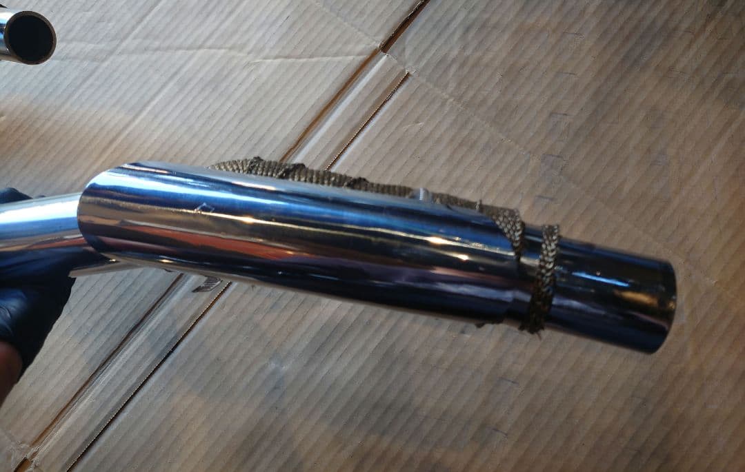 【正月限定！値下げ中】250TR 左出しアップマフラー パープルヘイズ