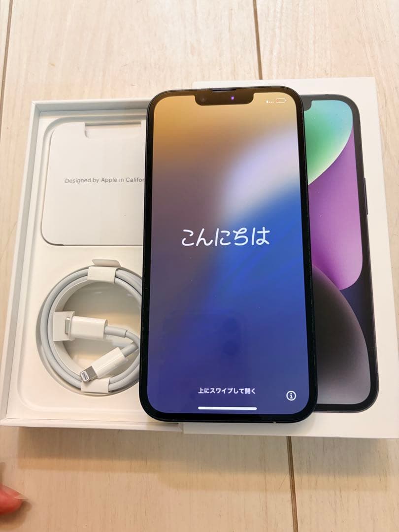 ✶美品✶Apple iPhone 14 ブラック 本体 充電ケーブル付き